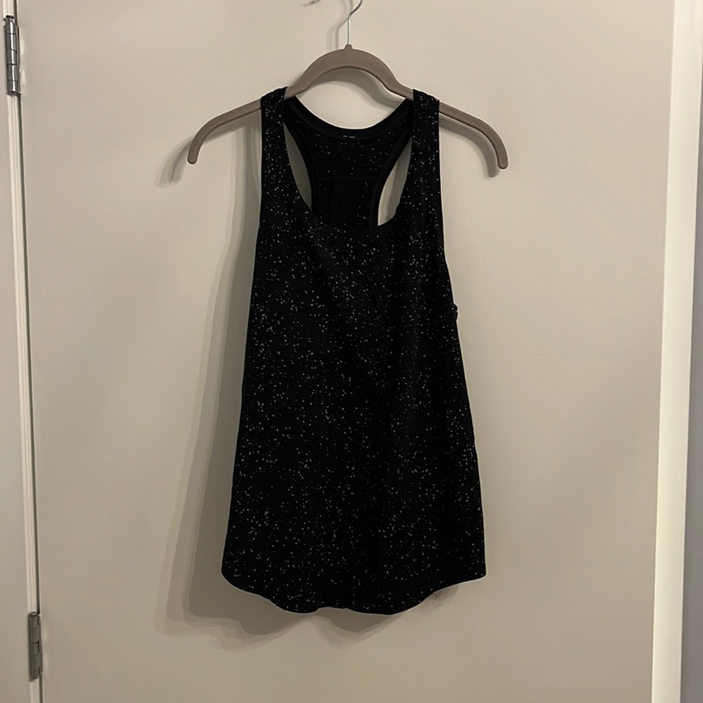 Lululemon black Love tank - pleated in back, size 10